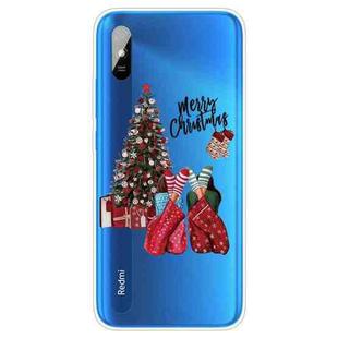 For Xiaomi Redmi 9A Christmas Series Transparent TPU Protective Case(Christmas Pajamas)