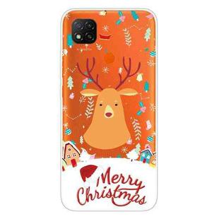 For Xiaomi Redmi 9C Christmas Series Transparent TPU Protective Case(Christmas Ugly Deer)