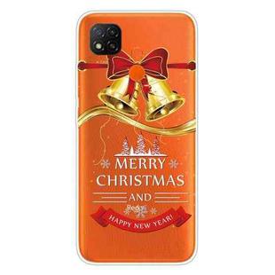 For Xiaomi Redmi 9C Christmas Series Transparent TPU Protective Case(Golden Bell)