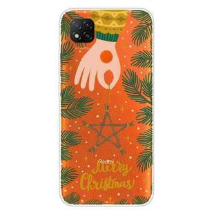 For Xiaomi Redmi 9C Christmas Series Transparent TPU Protective Case(Five-pointed Star)