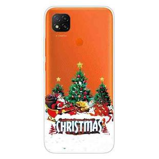 For Xiaomi Redmi 9C Christmas Series Transparent TPU Protective Case(Retro Old Man)