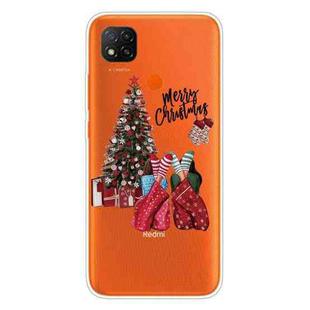 For Xiaomi Redmi 9C Christmas Series Transparent TPU Protective Case(Christmas Pajamas)