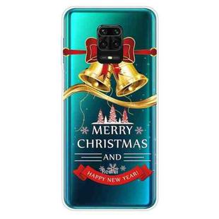 For Xiaomi Redmi Note 9S Christmas Series Transparent TPU Protective Case(Golden Bell)