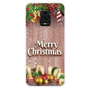 For Xiaomi Redmi Note 9S Christmas Series Transparent TPU Protective Case(Christmas Balls)