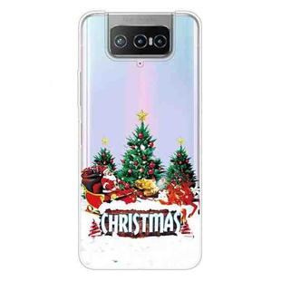 For ASUS Zenfone 7 Pro ZS671KS Christmas Series Transparent TPU Protective Case(Retro Old Man)