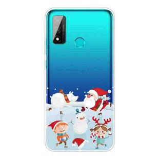 For Huawei P Smart 2020 Christmas Series Transparent TPU Protective Case(Snow Entertainment)