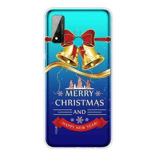 For Huawei P Smart 2020 Christmas Series Transparent TPU Protective Case(Golden Bell)