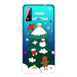 For Huawei P Smart 2020 Christmas Series Transparent TPU Protective Case(Three-tier Christmas Tree)