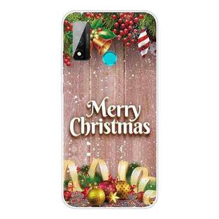 For Huawei P Smart 2020 Christmas Series Transparent TPU Protective Case(Christmas Balls)