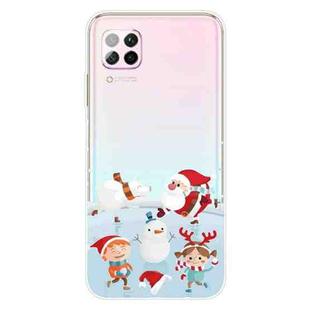 For Huawei P40 Lite & Nova 6 SE Christmas Series Transparent TPU Protective Case(Snow Entertainment)