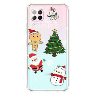 For Huawei P40 Lite & Nova 6 SE Christmas Series Transparent TPU Protective Case(4 Cartoons)