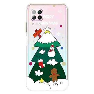 For Huawei P40 Lite & Nova 6 SE Christmas Series Transparent TPU Protective Case(Three-tier Christmas Tree)