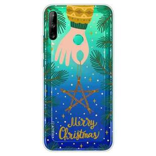 For Huawei P40 Lite E Christmas Series Transparent TPU Protective Case(Five-pointed Star)