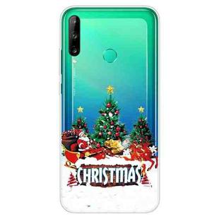 For Huawei P40 Lite E Christmas Series Transparent TPU Protective Case(Retro Old Man)