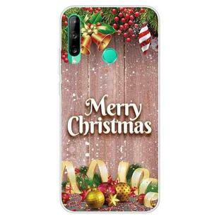 For Huawei P40 Lite E Christmas Series Transparent TPU Protective Case(Christmas Balls)