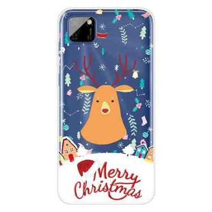For Huawei Y5p Christmas Series Transparent TPU Protective Case(Christmas Ugly Deer)