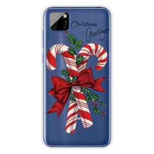For Huawei Y5p Christmas Series Transparent TPU Protective Case(Big Crutch)