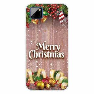 For Huawei Y5p Christmas Series Transparent TPU Protective Case(Christmas Balls)