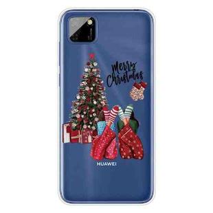 For Huawei Y5p Christmas Series Transparent TPU Protective Case(Christmas Pajamas)