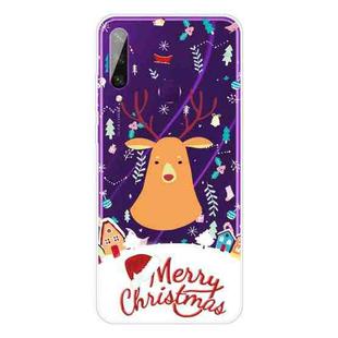 For Huawei Y6p Christmas Series Transparent TPU Protective Case(Christmas Ugly Deer)