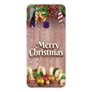 For Huawei Y6p Christmas Series Transparent TPU Protective Case(Christmas Balls)