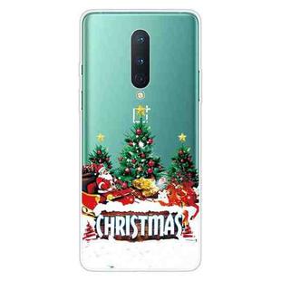 For OnePlus 8 Christmas Series Transparent TPU Protective Case(Retro Old Man)
