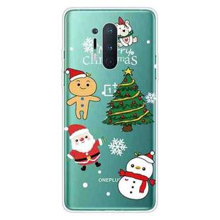 For OnePlus 8 Pro Christmas Series Transparent TPU Protective Case(4 Cartoons)