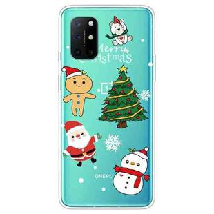For OnePlus 8T Christmas Series Transparent TPU Protective Case(4 Cartoons)