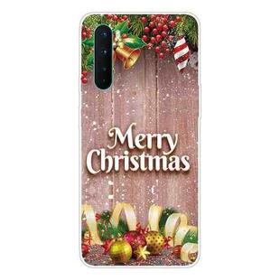 For OnePlus Nord Christmas Series Transparent TPU Protective Case(Christmas Balls)
