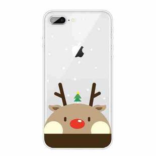 Christmas Series Clear TPU Protective Case For iPhone 8 Plus / 7 Plus(Fat Deer)
