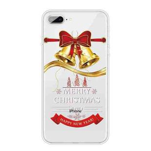 Christmas Series Clear TPU Protective Case For iPhone 8 Plus / 7 Plus(Golden Bell)