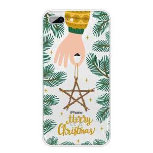 Christmas Series Clear TPU Protective Case For iPhone 8 Plus / 7 Plus(Five-pointed Star)