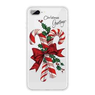Christmas Series Clear TPU Protective Case For iPhone 8 Plus / 7 Plus(Big Crutch)