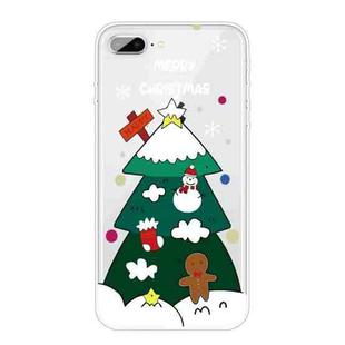 Christmas Series Clear TPU Protective Case For iPhone 8 Plus / 7 Plus(Three-tier Christmas Tree)