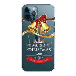 For iPhone 11 Pro Christmas Series Clear TPU Protective Case (Golden Bell)