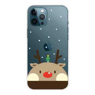 For iPhone 11 Pro Max Christmas Series Clear TPU Protective Case (Fat Deer)