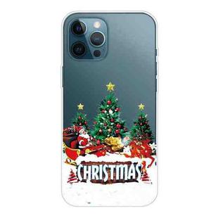 For iPhone 11 Pro Max Christmas Series Clear TPU Protective Case (Retro Old Man)