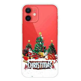 For iPhone 12 / 12 Pro Christmas Series Clear TPU Protective Case(Retro Old Man)