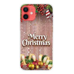 For iPhone 12 / 12 Pro Christmas Series Clear TPU Protective Case(Christmas Balls)