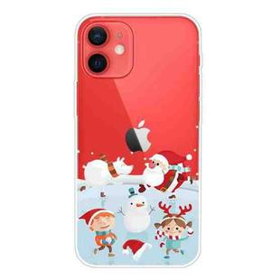 For iPhone 12 mini Christmas Series Clear TPU Protective Case (Snow Entertainment)