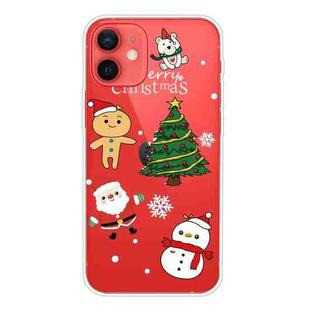 For iPhone 12 mini Christmas Series Clear TPU Protective Case (4 Cartoons)