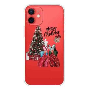 For iPhone 12 mini Christmas Series Clear TPU Protective Case (Christmas Pajamas)