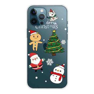 For iPhone 12 Pro Max Christmas Series Clear TPU Protective Case(4 Cartoons)