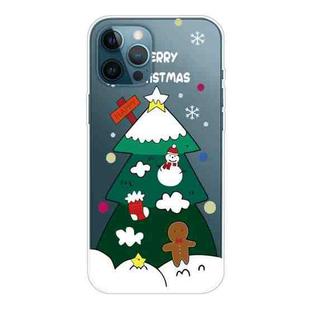 For iPhone 12 Pro Max Christmas Series Clear TPU Protective Case(Three-tier Christmas Tree)