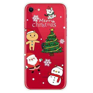 For iPhone SE 2022 / SE 2020 / 8 / 7 Christmas Series Clear TPU Protective Case(4 Cartoons)