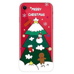 For iPhone SE 2022 / SE 2020 / 8 / 7 Christmas Series Clear TPU Protective Case(Three-tier Christmas Tree)