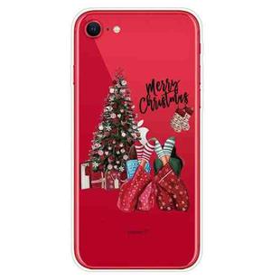 For iPhone SE 2022 / SE 2020 / 8 / 7 Christmas Series Clear TPU Protective Case(Christmas Pajamas)
