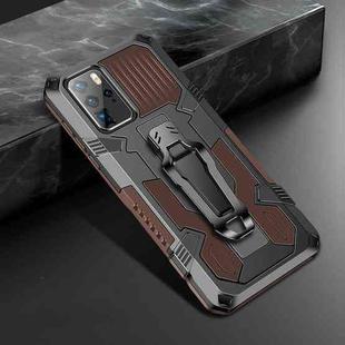 For Huawei P40 Machine Armor Warrior Shockproof PC + TPU Protective Case(Coffee)