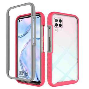 For Huawei P40 Lite Starry Sky Solid Color Series Shockproof PC + TPU Protective Case(Red)