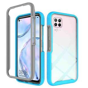 For Huawei P40 Lite Starry Sky Solid Color Series Shockproof PC + TPU Protective Case(Sky Blue)